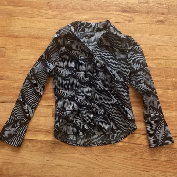 Classiques Entier 100% Cotton Button Down Patterned Top - Picture 1 of 5
